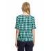 Betty Barclay - 2706 2066 T-shirt print blauw groen met tunnelkoord.